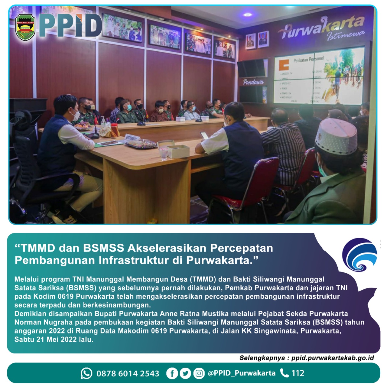 TMMD dan BSMSS Akselerasikan Percepatan Pembangunan Infrastruktur di Purwakarta